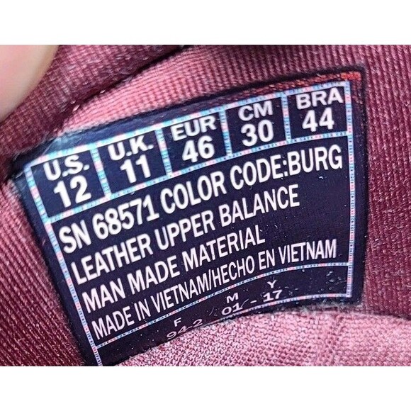 Mark Nason Casual Men’s Size 12 Burgundy Causal Low Top Shoes - Picture 13 of 13